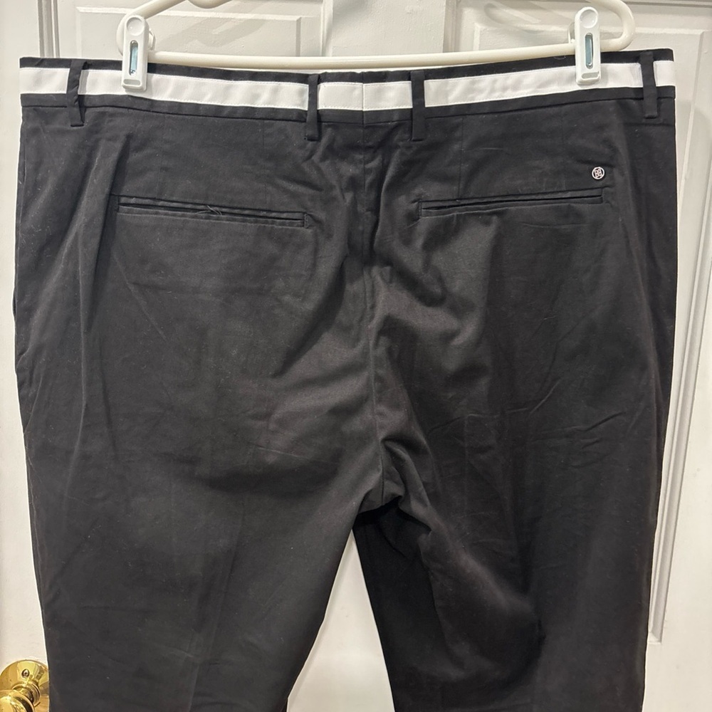 G/Fore Men’s Straight Leg Stretch Performance Chino Pants Size 40x32 Black/White - Picture 5 of 8